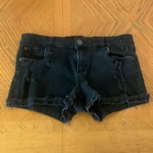 STS black jean shorts